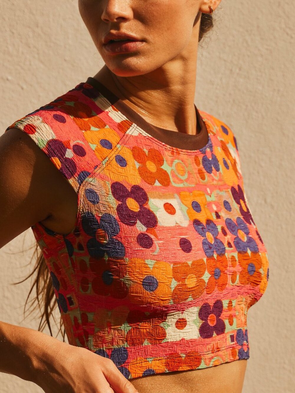 FREE PEOPLE free-est The Sonny Printed Swim Tee / Woodstock
